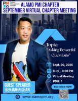 Alamo PMI Monthly Meeting - Virtual - September 30, 2025
